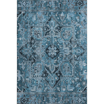 Premium Machine Washable Mayfield  Blue 3' x 5' Rug