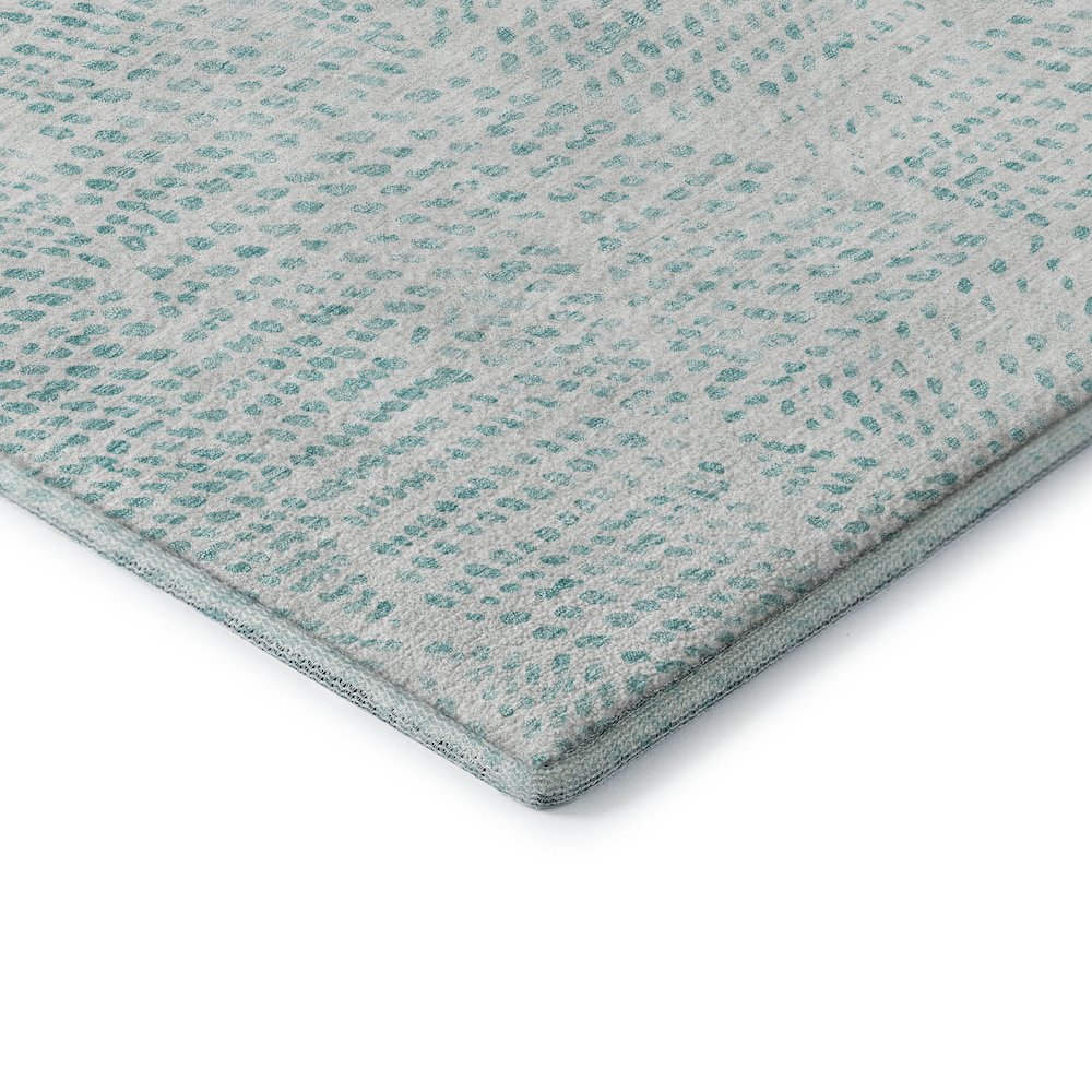 Premium Machine Washable Mayfield  Aqua 2'3" x 7'6" Runner Rug