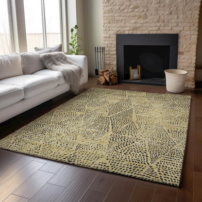 Premium Machine Washable Mayfield  Gold 3' x 5' Rug