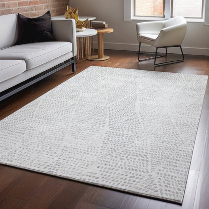 Premium Machine Washable Mayfield  Silver 3' x 5' Rug