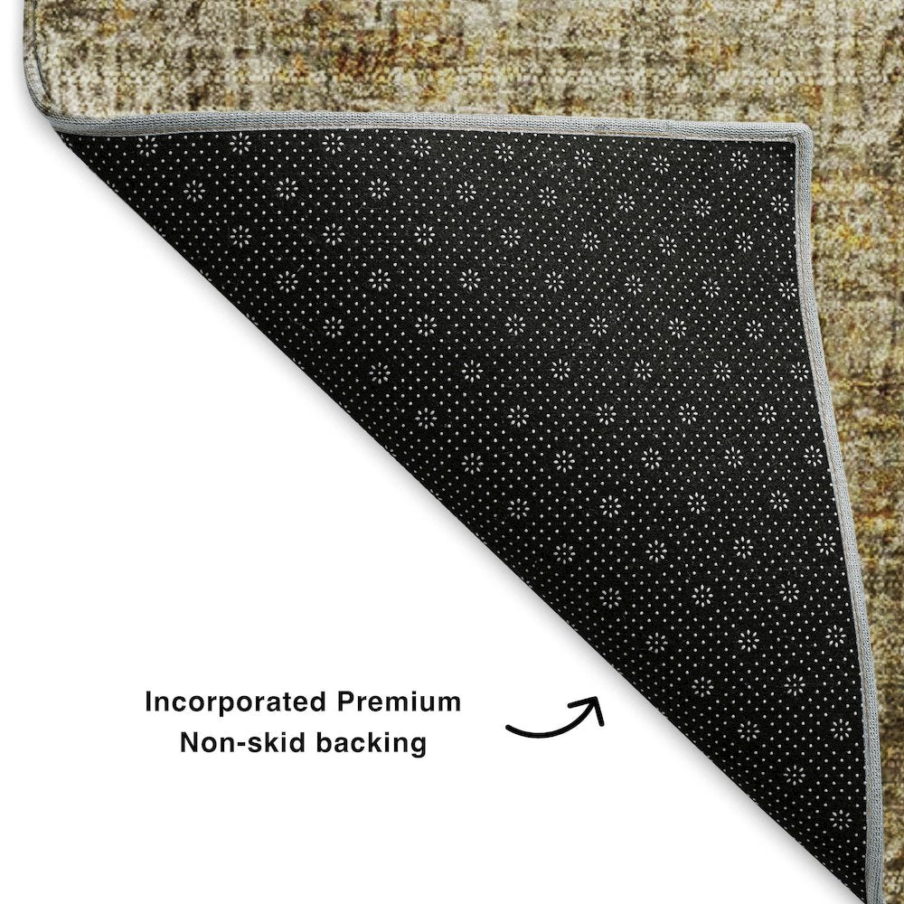 Premium Machine Washable Mayfield  Beige 2'3" x 7'6" Runner Rug