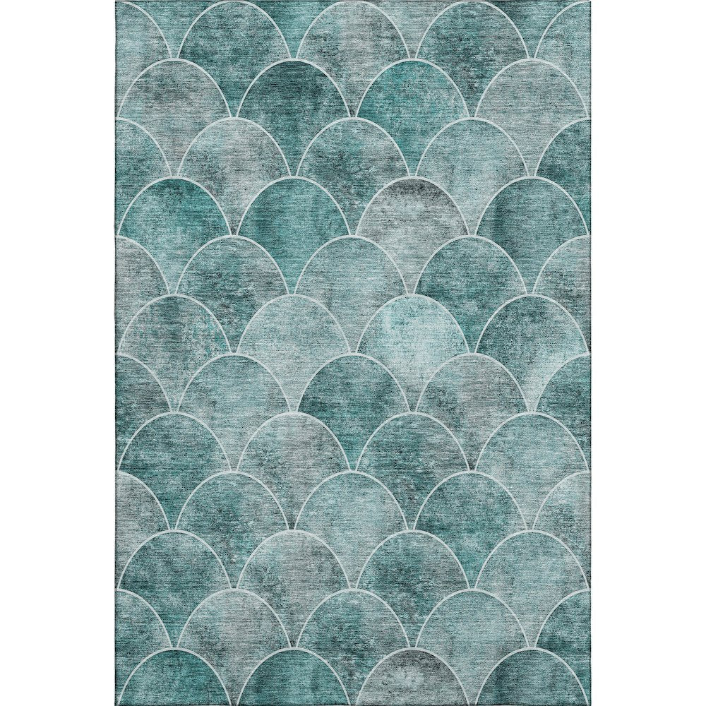Premium Machine Washable Mayfield  Teal 3' x 5' Rug