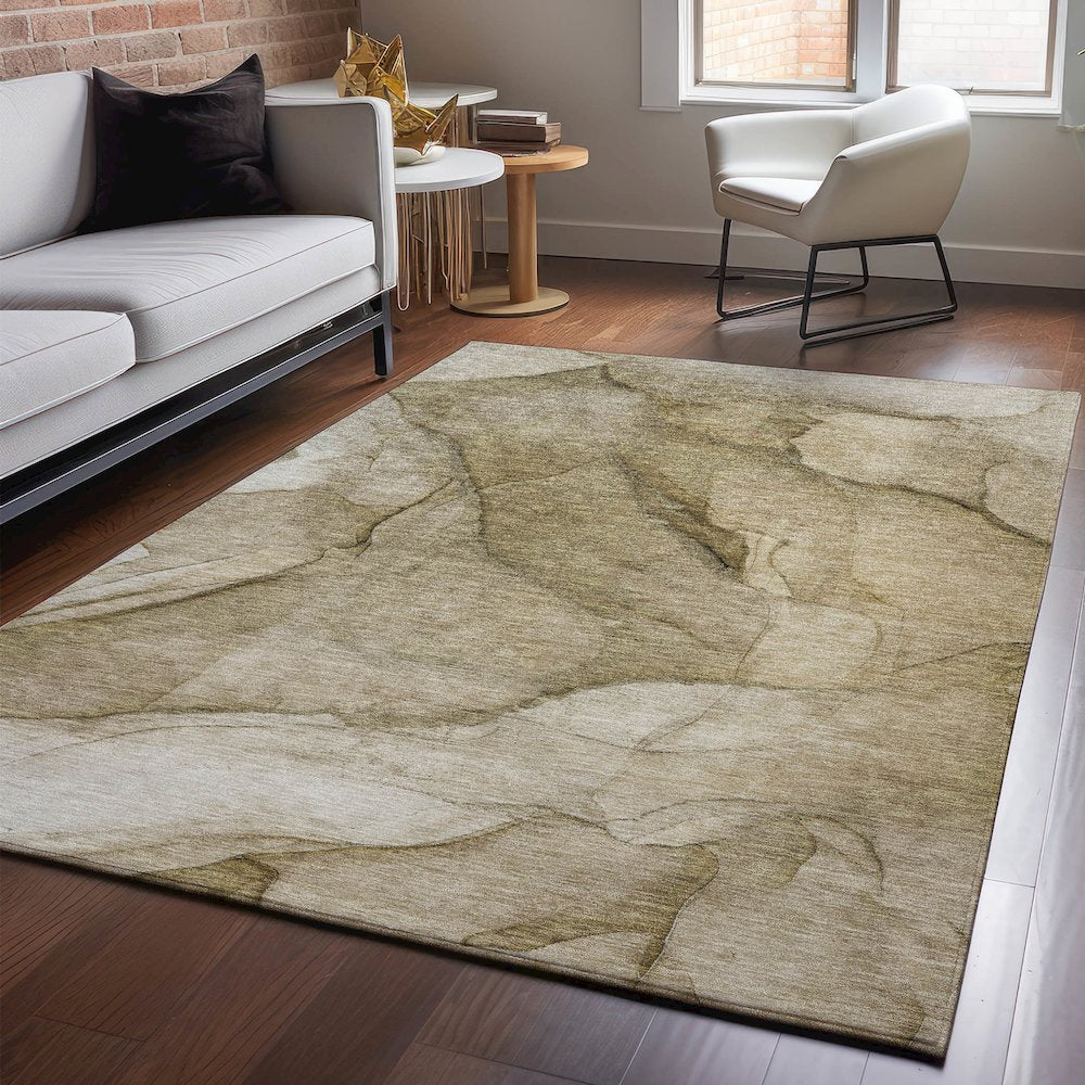 Premium Machine Washable Mayfield  Brown 3' x 5' Rug
