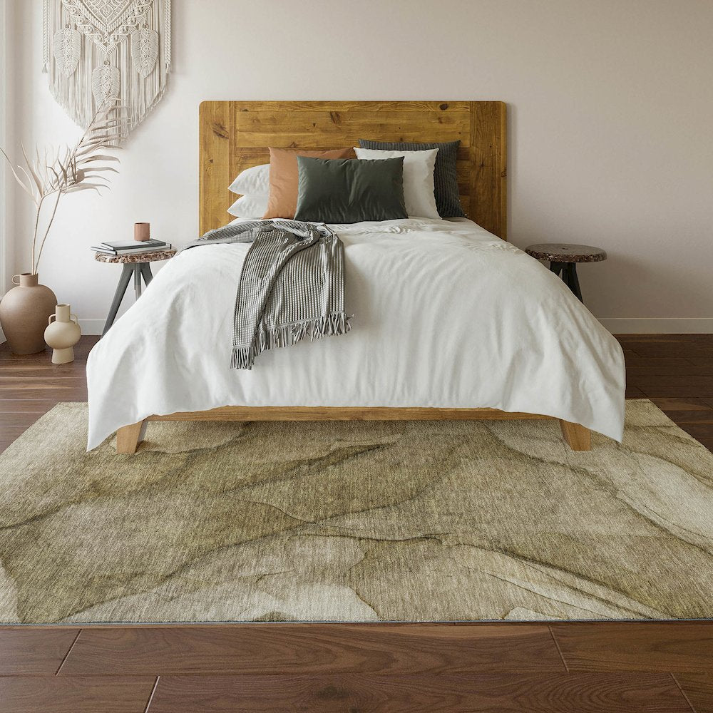 Premium Machine Washable Mayfield  Brown 3' x 5' Rug