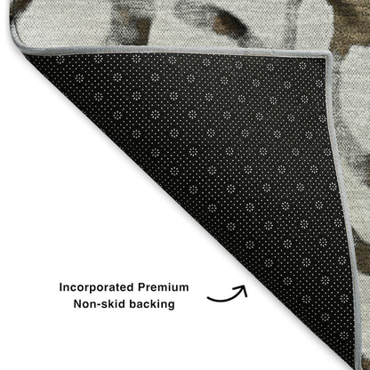 Premium Machine Washable Mayfield  Silver 2'3" x 7'6" Runner Rug