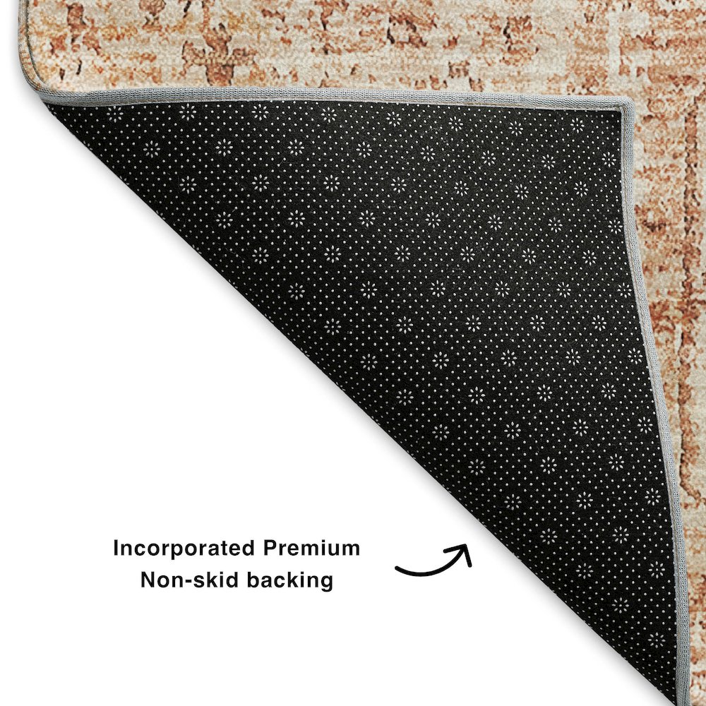 Premium Machine Washable Mayfield  Salmon 2'3" x 7'6" Runner Rug