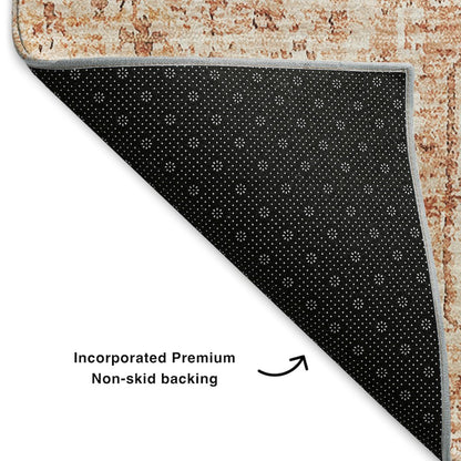 Premium Machine Washable Mayfield  Salmon 2'3" x 7'6" Runner Rug