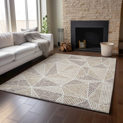 Premium Machine Washable Mayfield  Brown 3' x 5' Rug