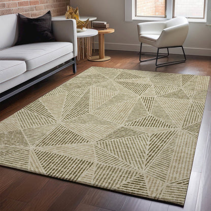 Premium Machine Washable Mayfield  Khaki 3' x 5' Rug
