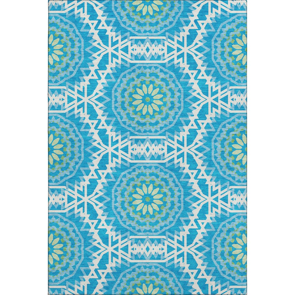 Premium Machine Washable Mayfield  Blue 3' x 5' Rug