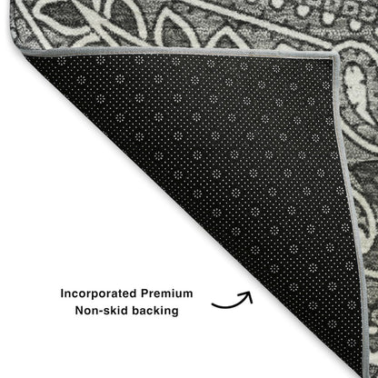 Premium Machine Washable Mayfield  Gray 2'3" x 7'6" Runner Rug