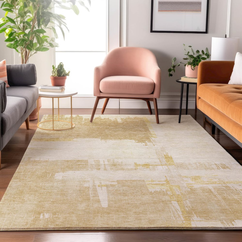 Premium Machine Washable Mayfield  Beige 3' x 5' Rug