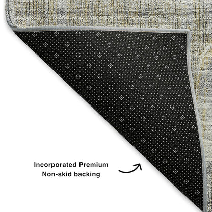 Premium Machine Washable Mayfield  Gray 2'3" x 7'6" Runner Rug