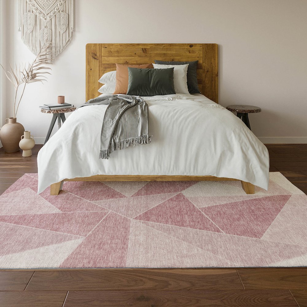 Premium Machine Washable Mayfield  Blush 3' x 5' Rug