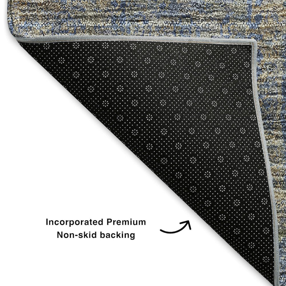 Premium Machine Washable Mayfield  Khaki 2'3" x 7'6" Runner Rug