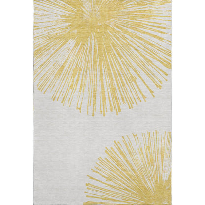 Premium Machine Washable Mayfield  Gold 3' x 5' Rug