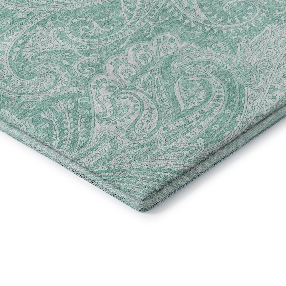 Premium Machine Washable Mayfield AMF654 Teal 2'3" x 7'6" Runner Rug