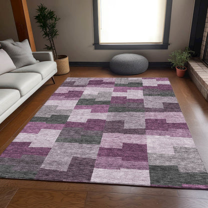 Premium Machine Washable Mayfield AMF659 Merlot 3' x 5' Rug