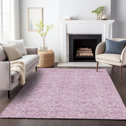 Premium Machine Washable Mayfield AMF662 Blush 3' x 5' Rug
