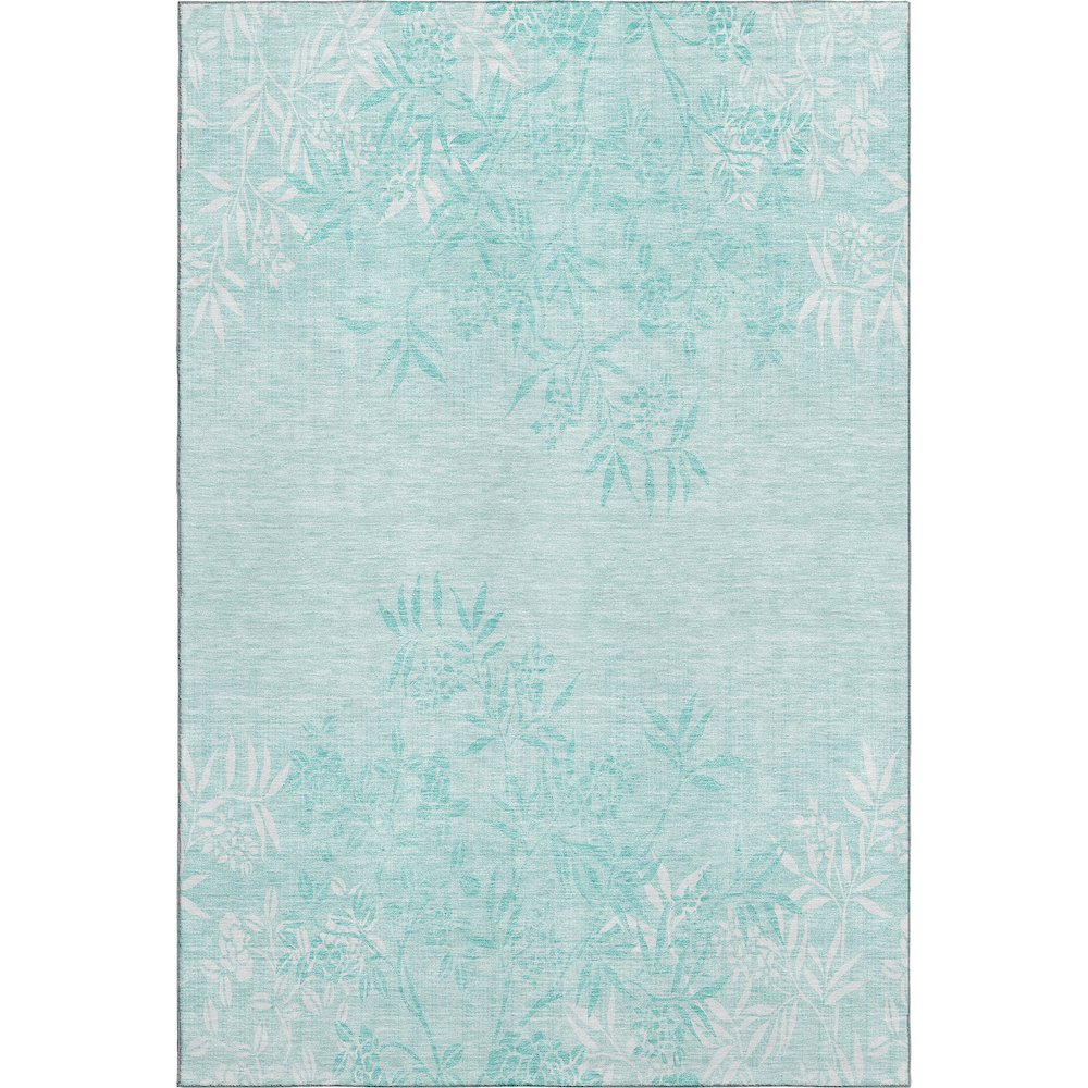 Premium Machine Washable Mayfield AMF673 Teal 3' x 5' Rug