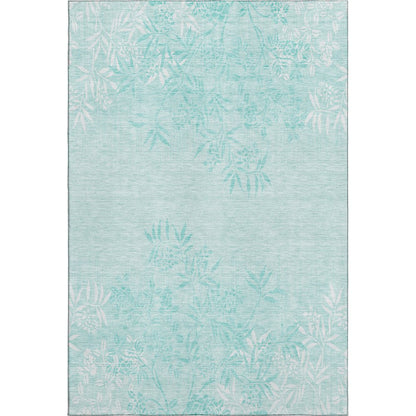 Premium Machine Washable Mayfield AMF673 Teal 3' x 5' Rug