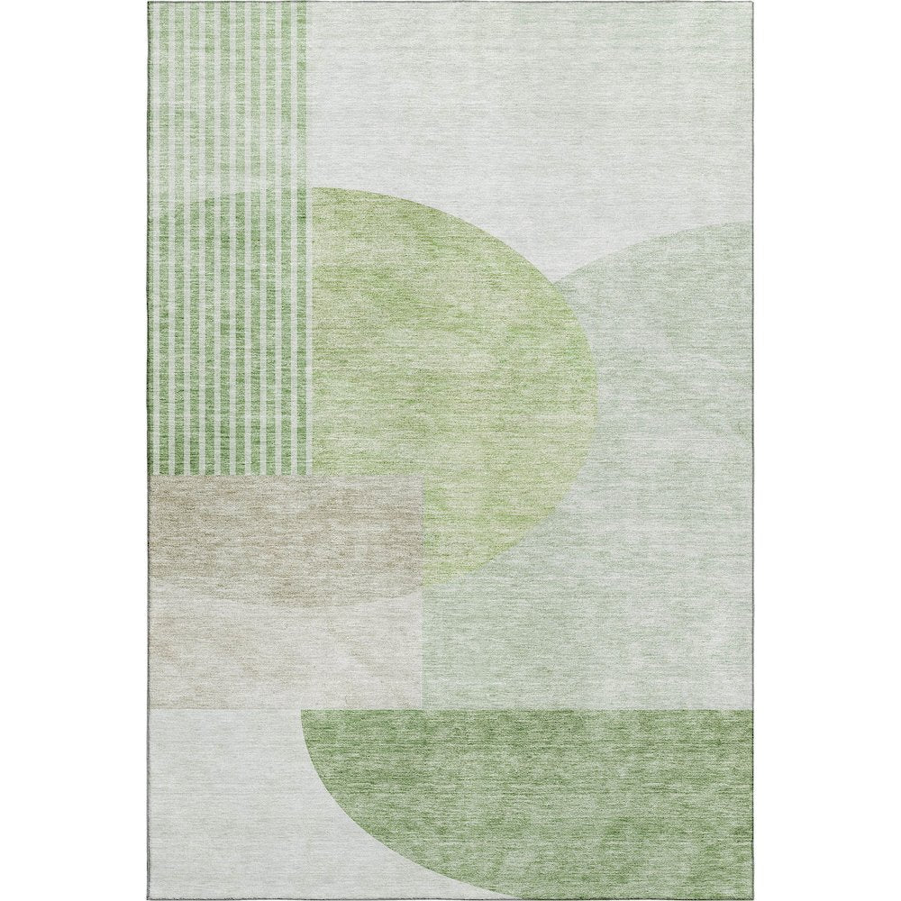 Premium Machine Washable Mayfield AMF678 Olive 3' x 5' Rug