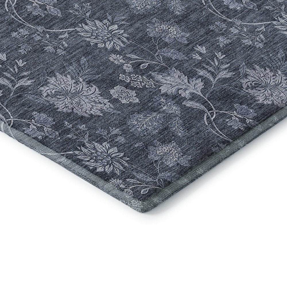 Premium Machine Washable Mayfield AMF680 Blue 2'3" x 7'6" Runner Rug