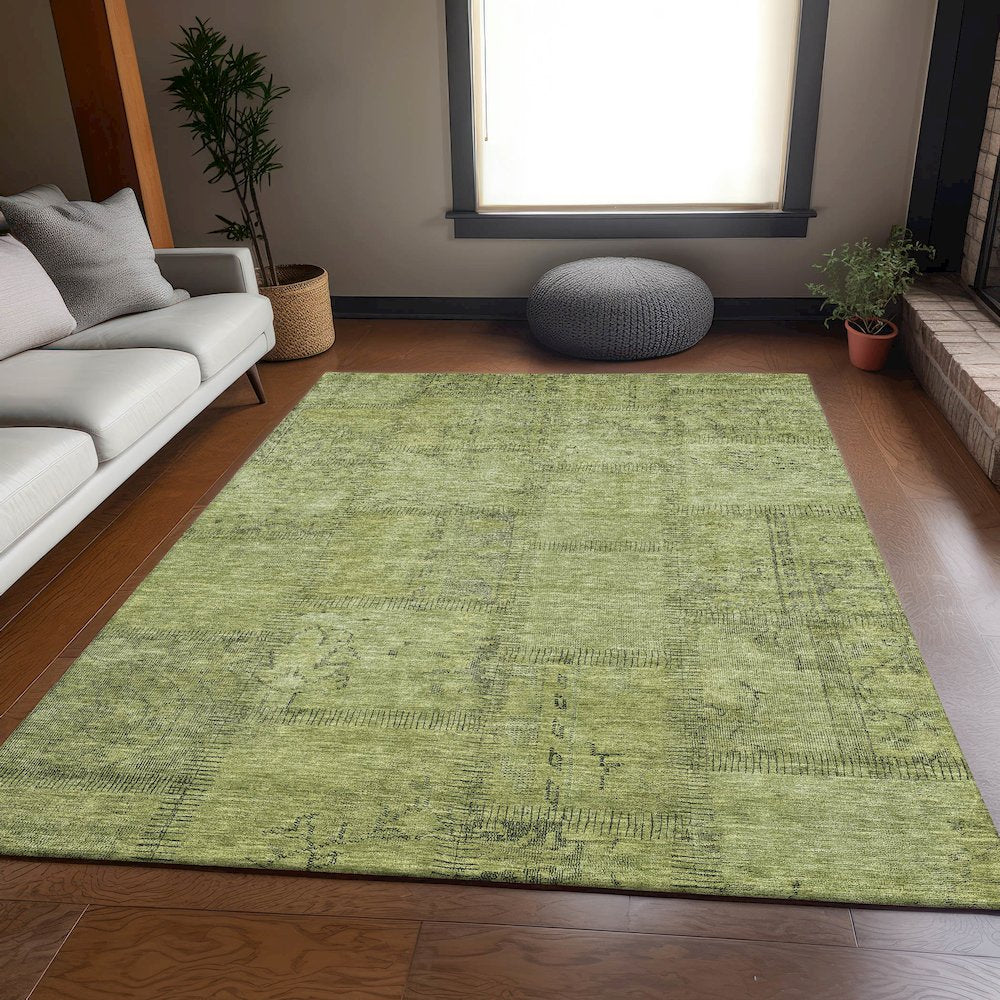 Premium Machine Washable Mayfield AMF685 Fern 3' x 5' Rug