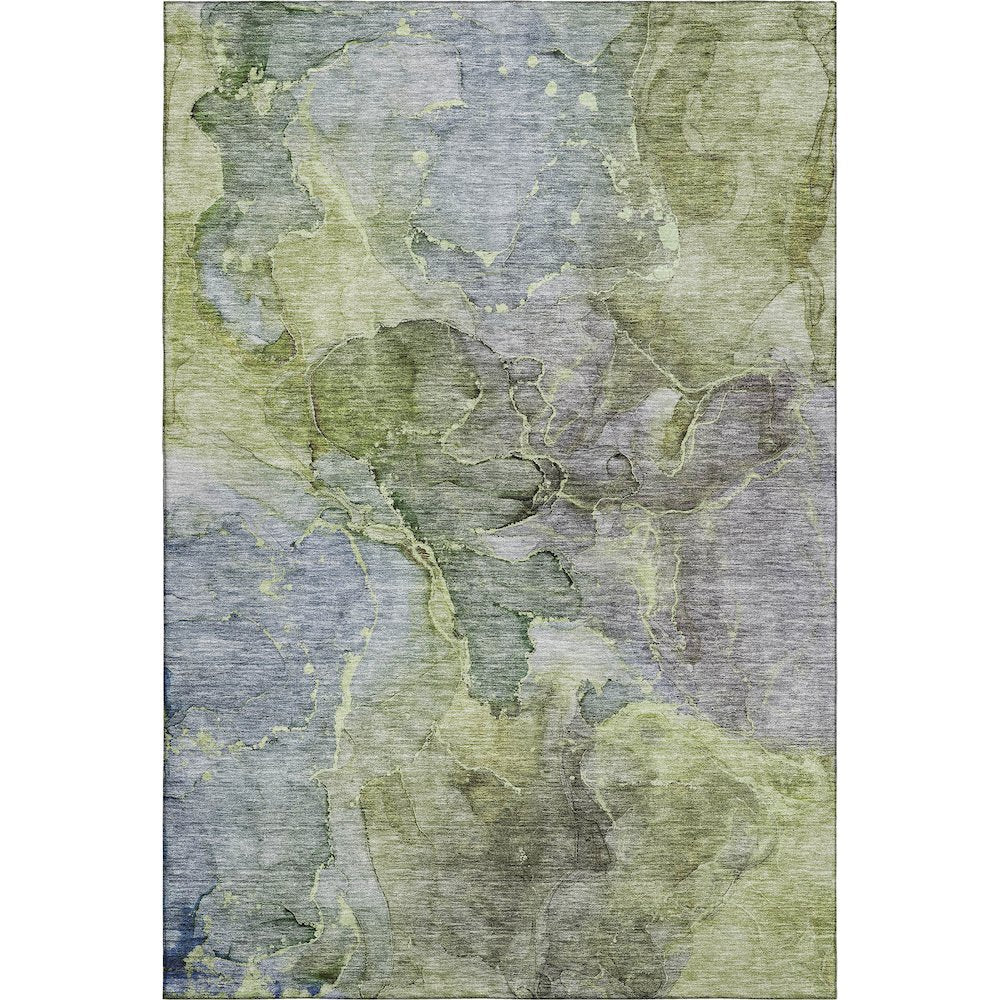 Premium Machine Washable Mayfield AMF689 Olive 3' x 5' Rug