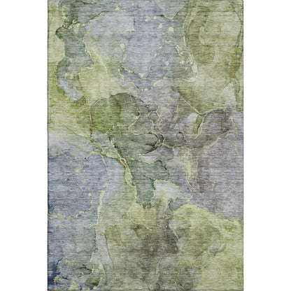 Premium Machine Washable Mayfield AMF689 Olive 3' x 5' Rug