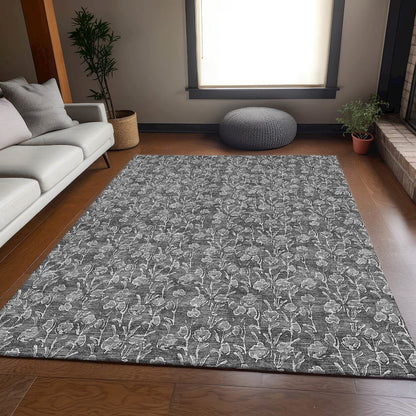 Premium Machine Washable Mayfield AMF692 Gray 3' x 5' Rug