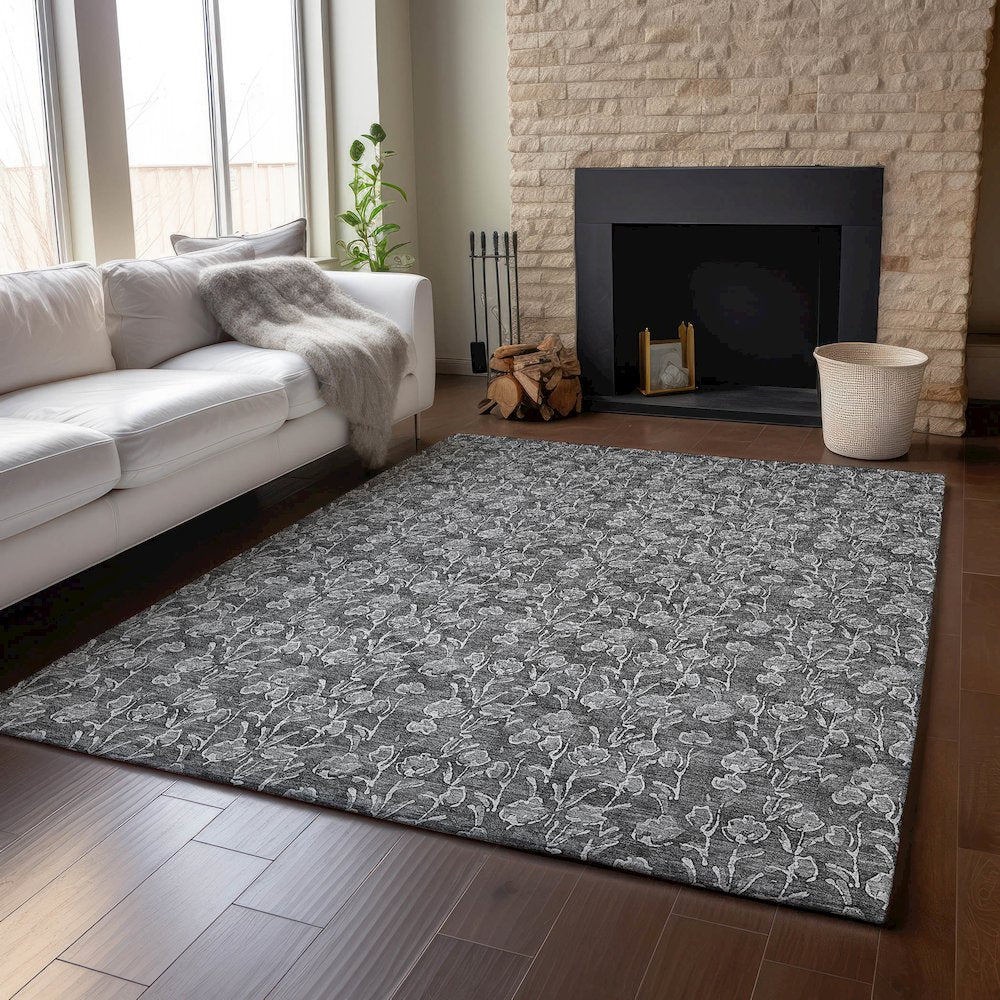Premium Machine Washable Mayfield AMF692 Gray 3' x 5' Rug