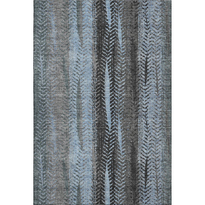 Premium Machine Washable Mayfield AMF693 Blue 3' x 5' Rug