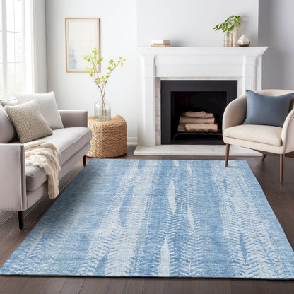 Premium Machine Washable Mayfield AMF694 Sky 3' x 5' Rug