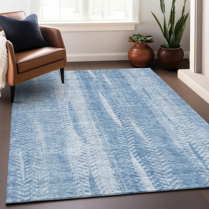 Premium Machine Washable Mayfield AMF694 Sky 3' x 5' Rug