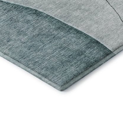 Premium Machine Washable Mayfield AMF696 Teal 2'3" x 7'6" Runner Rug