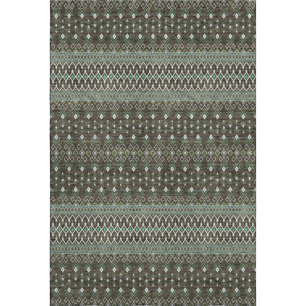Premium Machine Washable Mayfield AMF708 Brown 3' x 5' Rug