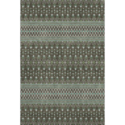 Premium Machine Washable Mayfield AMF708 Brown 3' x 5' Rug