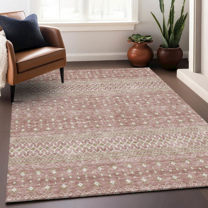 Premium Machine Washable Mayfield AMF709 Blush 3' x 5' Rug