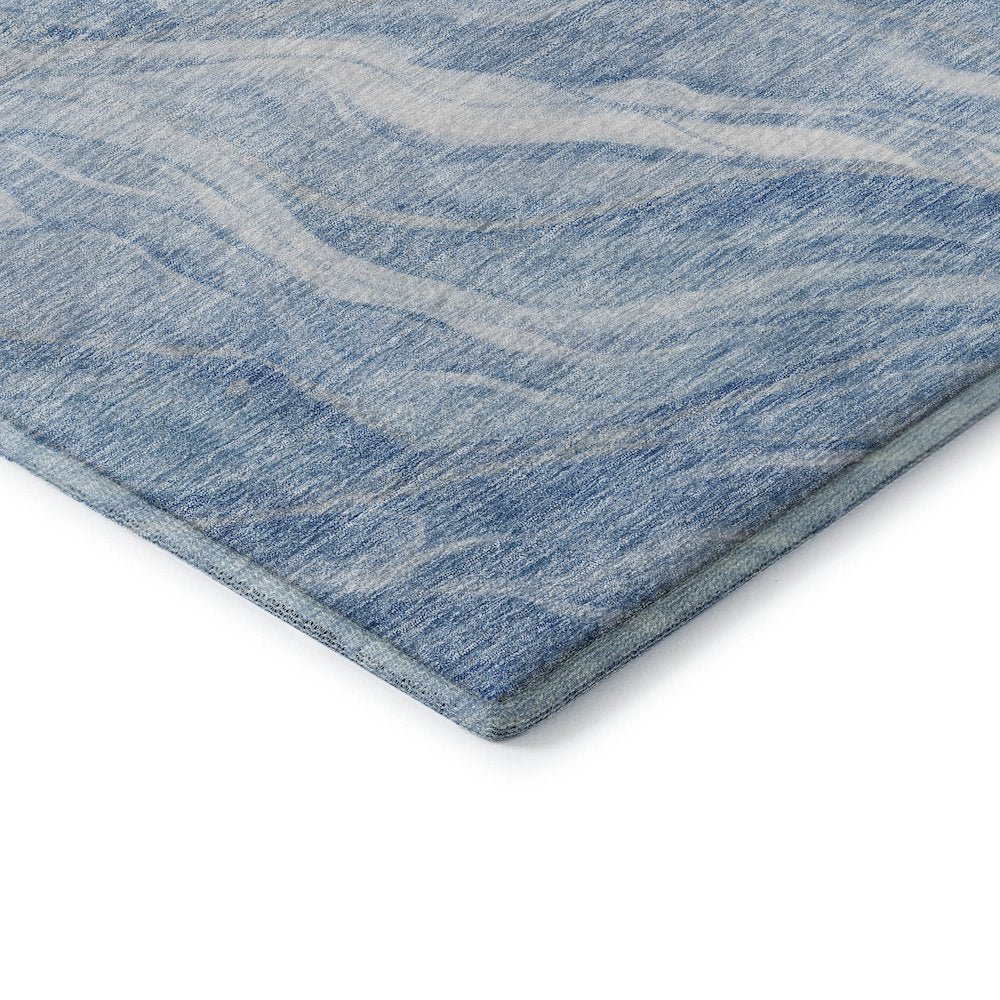 Premium Machine Washable Mayfield AMF720 Blue 2'3" x 7'6" Runner Rug