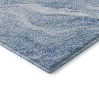 Premium Machine Washable Mayfield AMF720 Blue 2'3" x 7'6" Runner Rug
