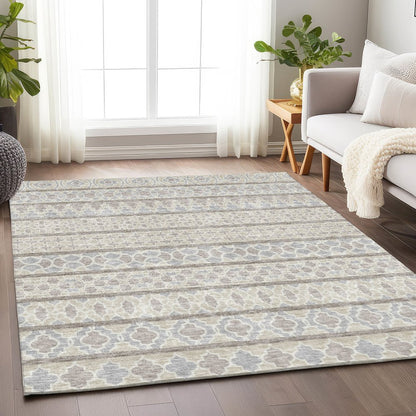 Premium Machine Washable Mayfield AMF726 Ivory 3' x 5' Rug