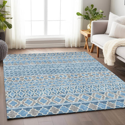 Premium Machine Washable Mayfield AMF726 Sky 3' x 5' Rug
