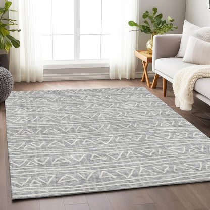Premium Machine Washable Mayfield AMF730 Gray 3' x 5' Rug