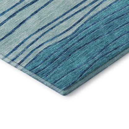 Premium Machine Washable Mayfield AMF735 Sky 2'3" x 7'6" Runner Rug
