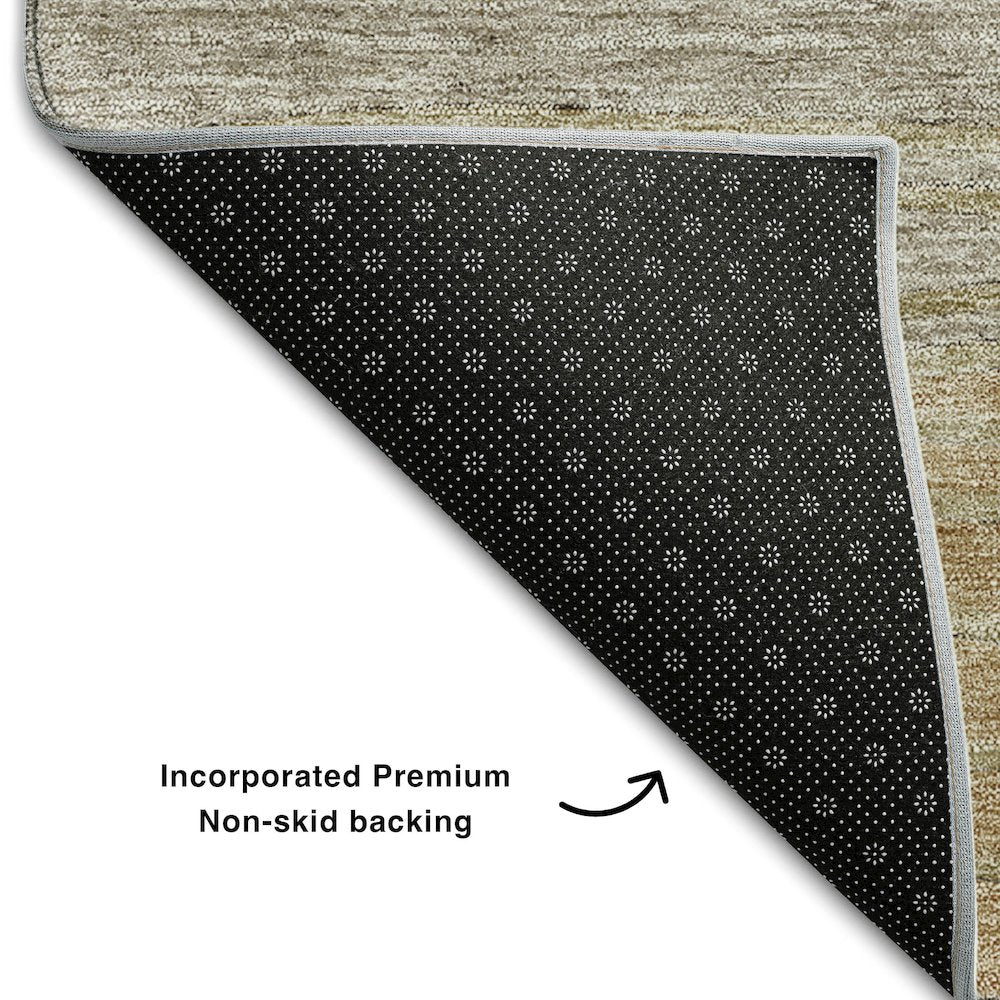 Premium Machine Washable Mayfield AMF735 Taupe 2'3" x 7'6" Runner Rug