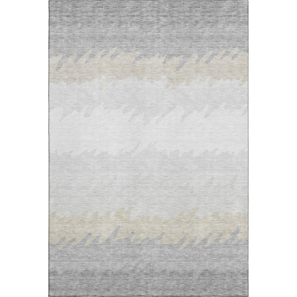 Premium Machine Washable Mayfield AMF736 Silver 3' x 5' Rug