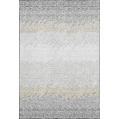 Premium Machine Washable Mayfield AMF736 Silver 3' x 5' Rug