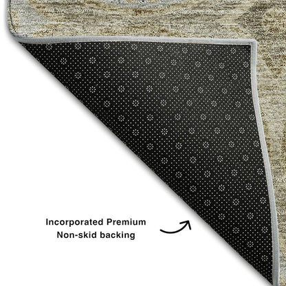 Premium Machine Washable Mayfield AMF738 Beige 2'3" x 7'6" Runner Rug