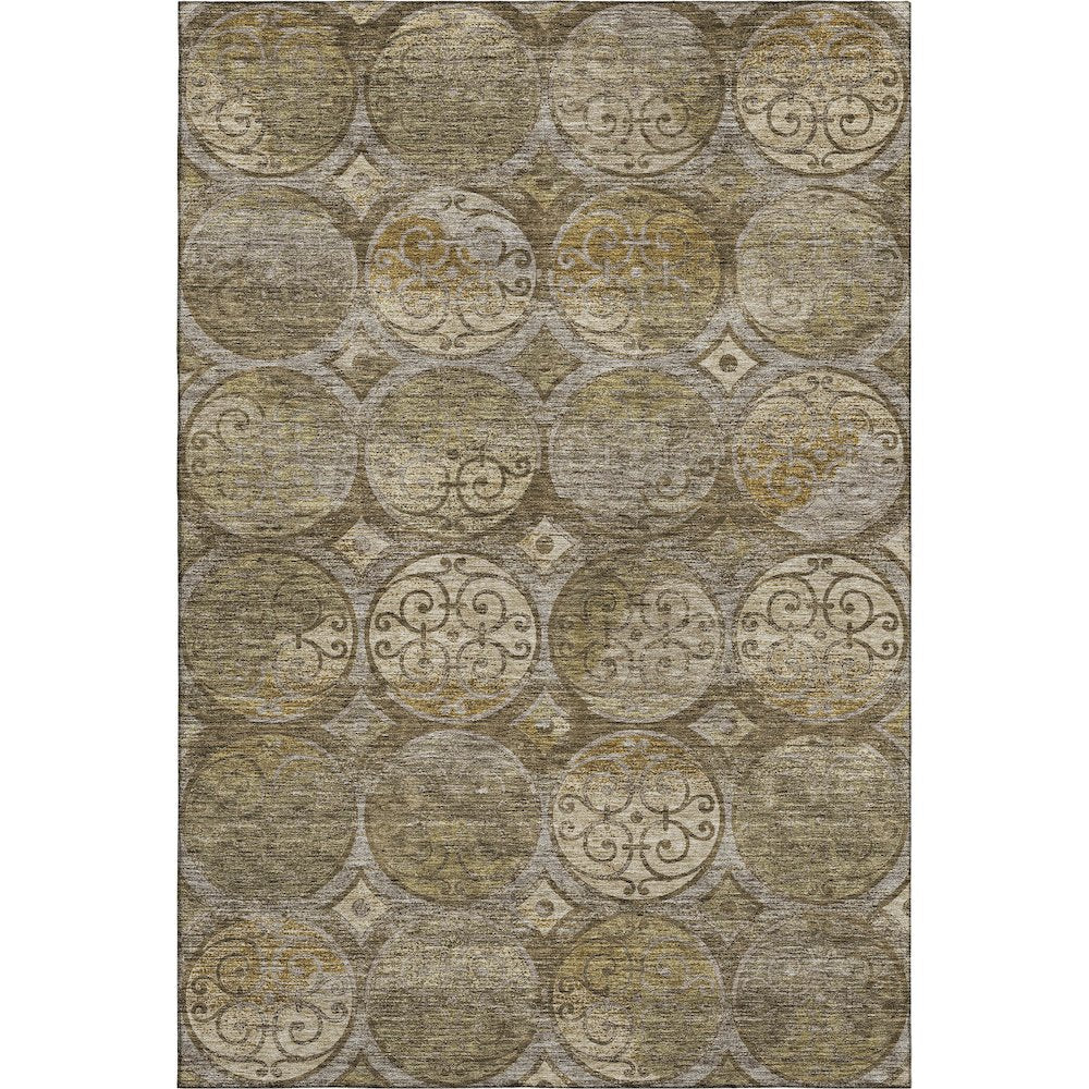 Premium Machine Washable Mayfield AMF738 Brown 3' x 5' Rug